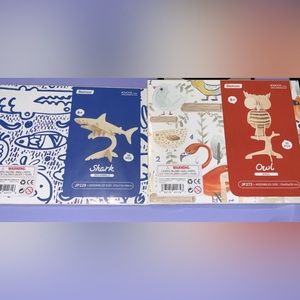 Shark 18 pcs  & Owl 35 pcs  Wood 3D Puzzle Rowood Ser BRAND New SEALED Robotime